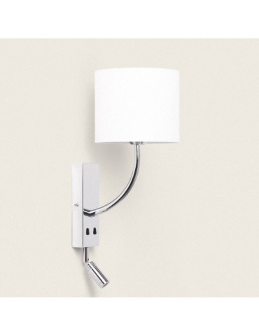 Applique Murale Métal avec Flex LED de Lecture 2.5W Silver-Teylo