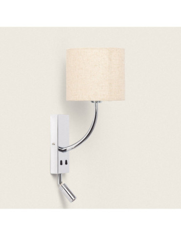 Applique Murale Métal avec Flex LED de Lecture 2.5W Silver-Teylo