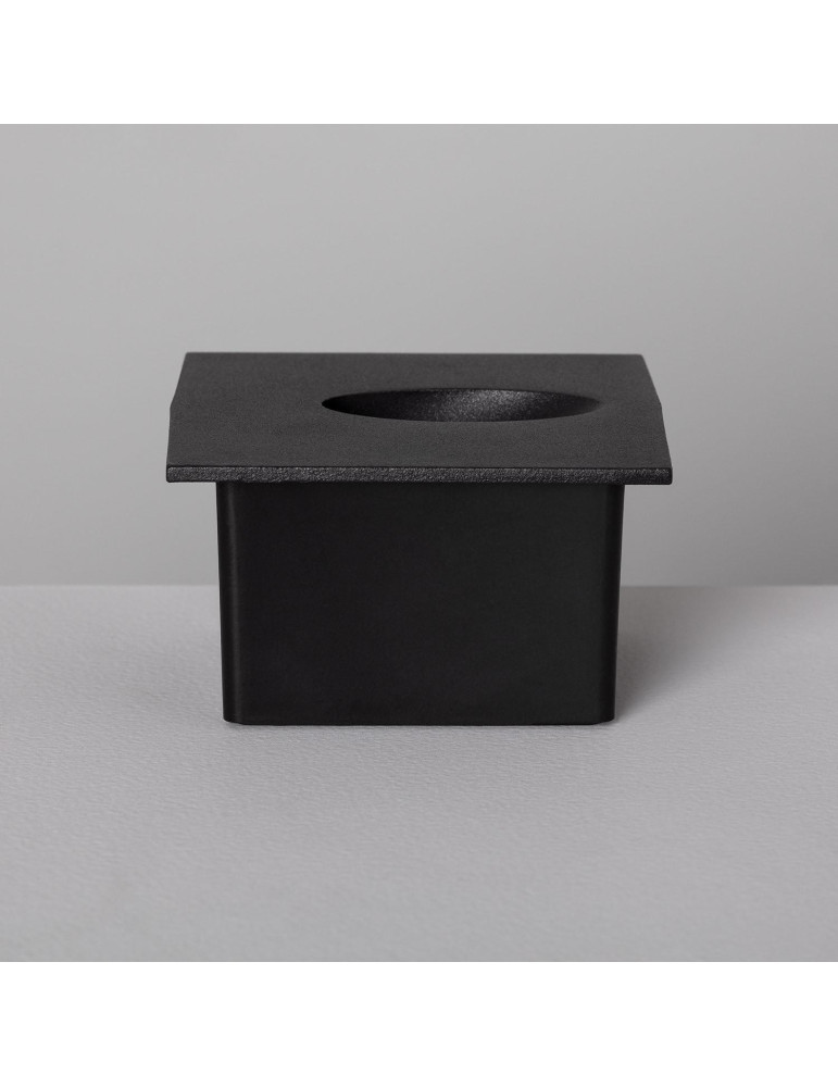 Balise LED Extérieure 3W Encastrable au Mur Carée Bombée Wabi Noire