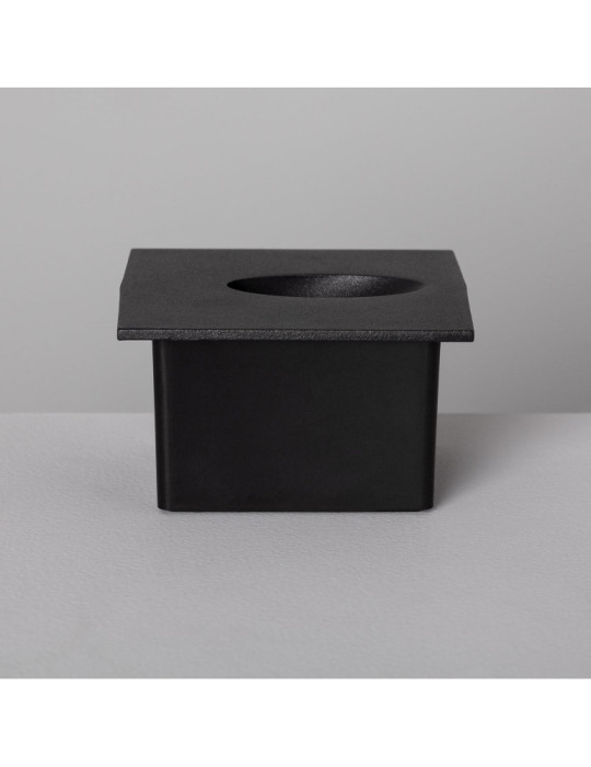 Balise LED Extérieure 3W Encastrable au Mur Carée Bombée Wabi Noire