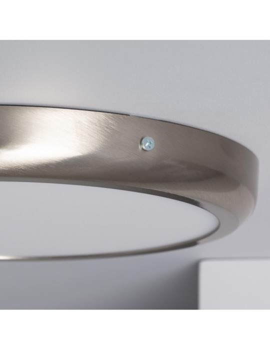 Plafonnier LED Rond Métal 24W Design Silver Ø300mm