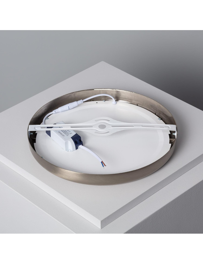 Plafonnier LED Rond Métal 24W Design Silver Ø300mm