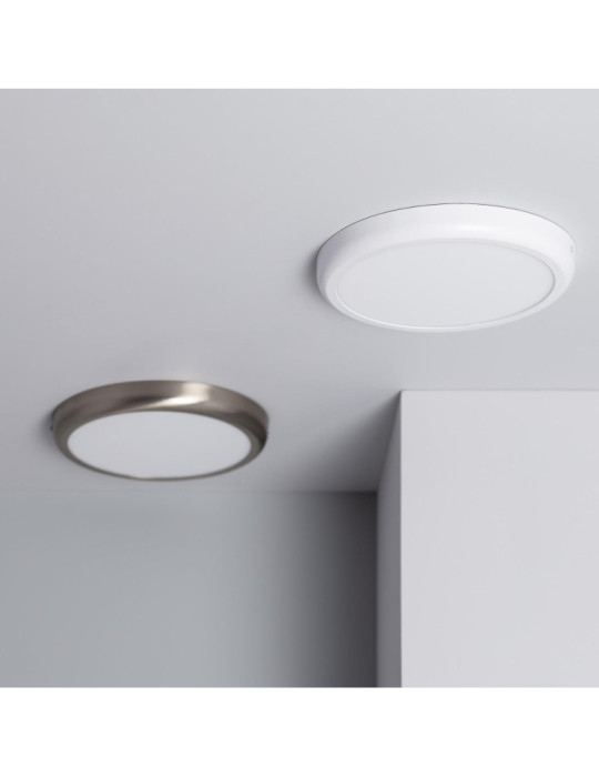 Plafonnier LED Rond Métal 24W Design Silver Ø300mm