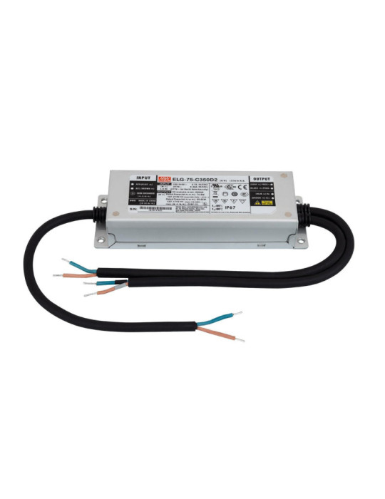 Driver MEAN WELL ELG-75-C350-D2 Programmable IP67 Dimmable 107-214V DC 75W