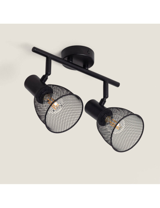 Plafonnier Orientable Aluminium Grid 2 Spots