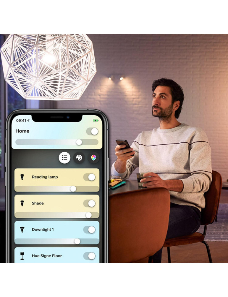 Kit Démarrage Ampoules LED Intelligentes E27 3x9.5W 1055 lm PHILIPS Hue White