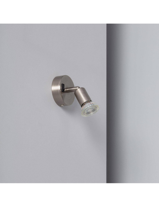 Applique Orientable Aluminium Oasis 1 Spot Argenté avec Interrupteur Applique Orientable Aluminium Oasis 1 Spot Argenté avec Interrupteur