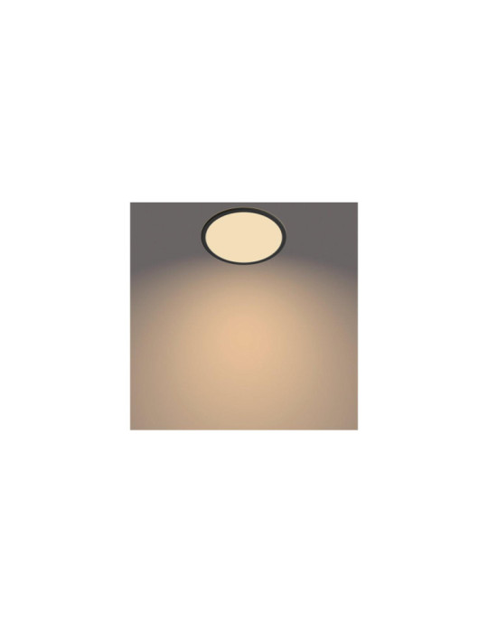Plafonnier LED PHILIPS Extra-Plat Noir IP44 15W Variation par Paliers 3 Niveaux CL550