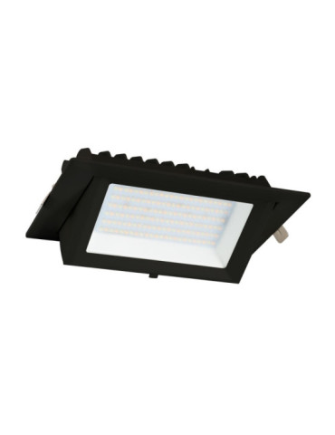 Spot Downlight LED 48W Rectangulaire Orientable SAMSUNG 130 lm/W LIFUD Coupe 210x125 mm Noir