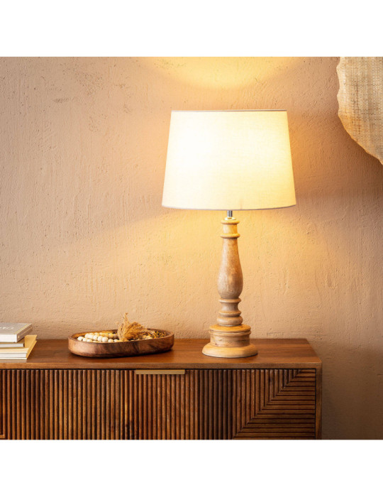 Lampe à Poser en bois Dinka ILUZZIA