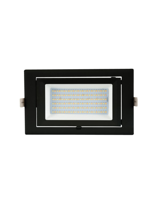 Spot Downlight LED 48W Rectangulaire Orientable SAMSUNG 130 lm/W LIFUD Coupe 210x125 mm Noir