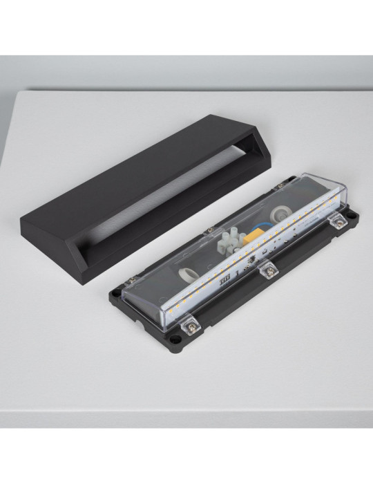 Balise LED Extérieure 3W en Saillie au Mur Rectangulaire Anthracite Tunez