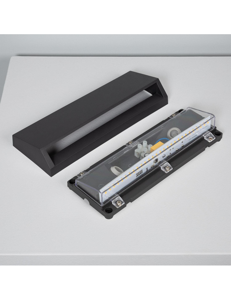 Balise LED Extérieure 3W en Saillie au Mur Rectangulaire Anthracite Tunez