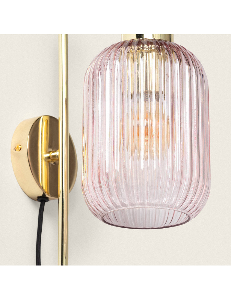 Applique Murale Métal et Verre Belino