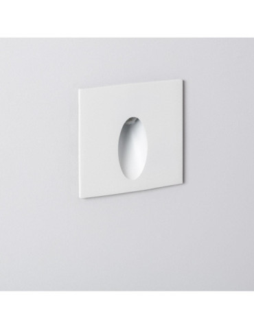Balise LED Extérieure 3W Encastrable au Mur Carée Bombée Wabi Blanche
