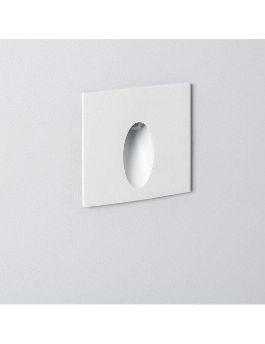 Balise LED Extérieure 3W Encastrable au Mur Carée Bombée Wabi Blanche Balise LED Extérieure 3W Encastrable au Mur Carée Bombée Wabi Blanche