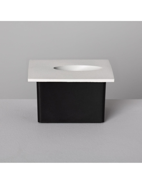 Balise LED Extérieure 3W Encastrable au Mur Carée Bombée Wabi Blanche