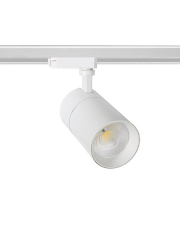 Spot LED sur Rail Monophasé 20W Mallet Dimmable Blanc
