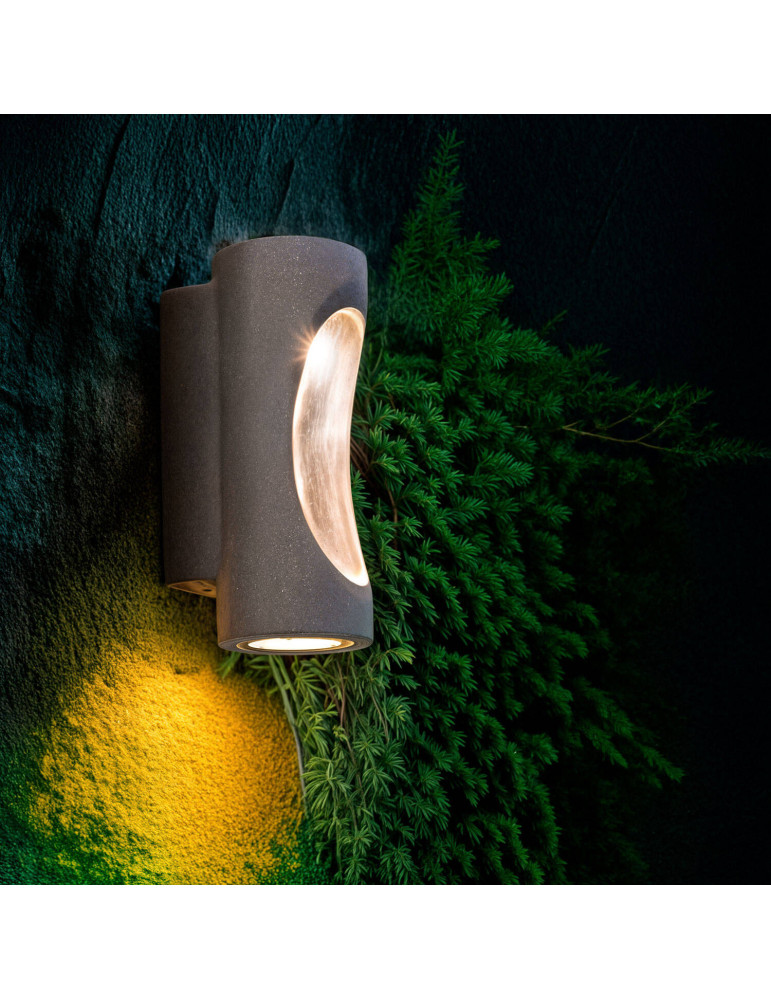 Applique Murale Extérieure LED Dimmable 12W Ciment Large Brinvo