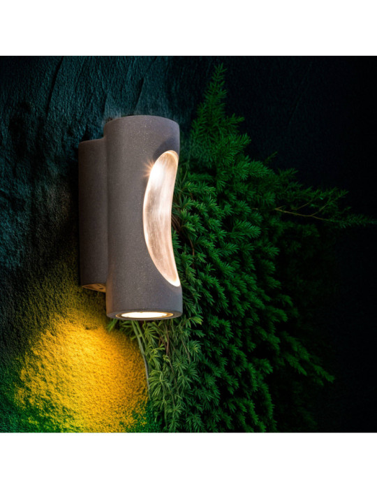 Applique Murale Extérieure LED Dimmable 12W Ciment Large Brinvo