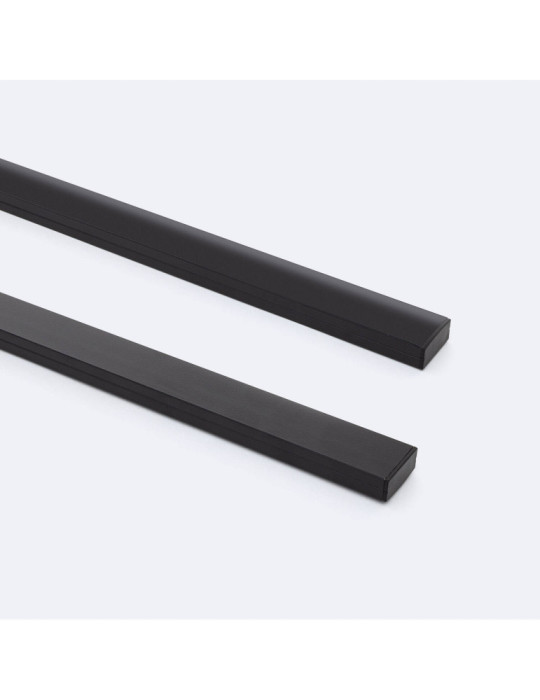 Profilé Aluminium en Saillie avec Capot Continu pour Double Ruban LED jusqu'à 20 mm