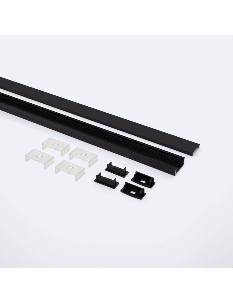 Profilé Aluminium en Saillie avec Capot Continu pour Double Ruban LED jusqu'à 20 mm