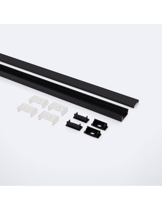 Profilé Aluminium en Saillie avec Capot Continu pour Double Ruban LED jusqu'à 20 mm