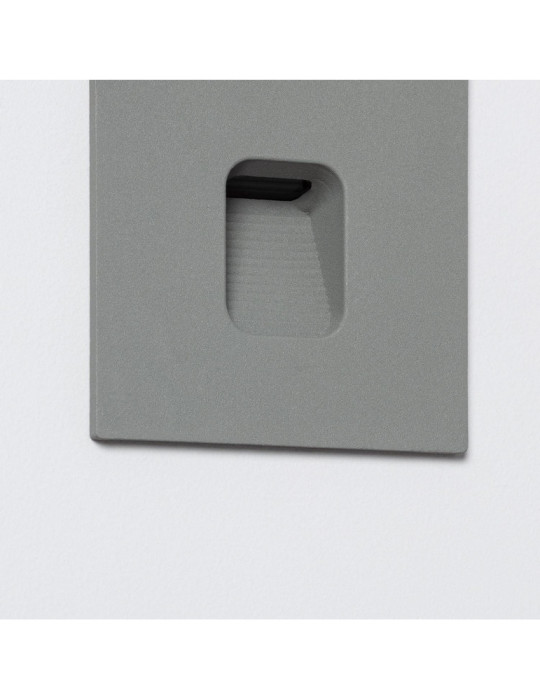 Balise LED Extérieure 2W Encastrable au Mur Carrée Grasset Grise