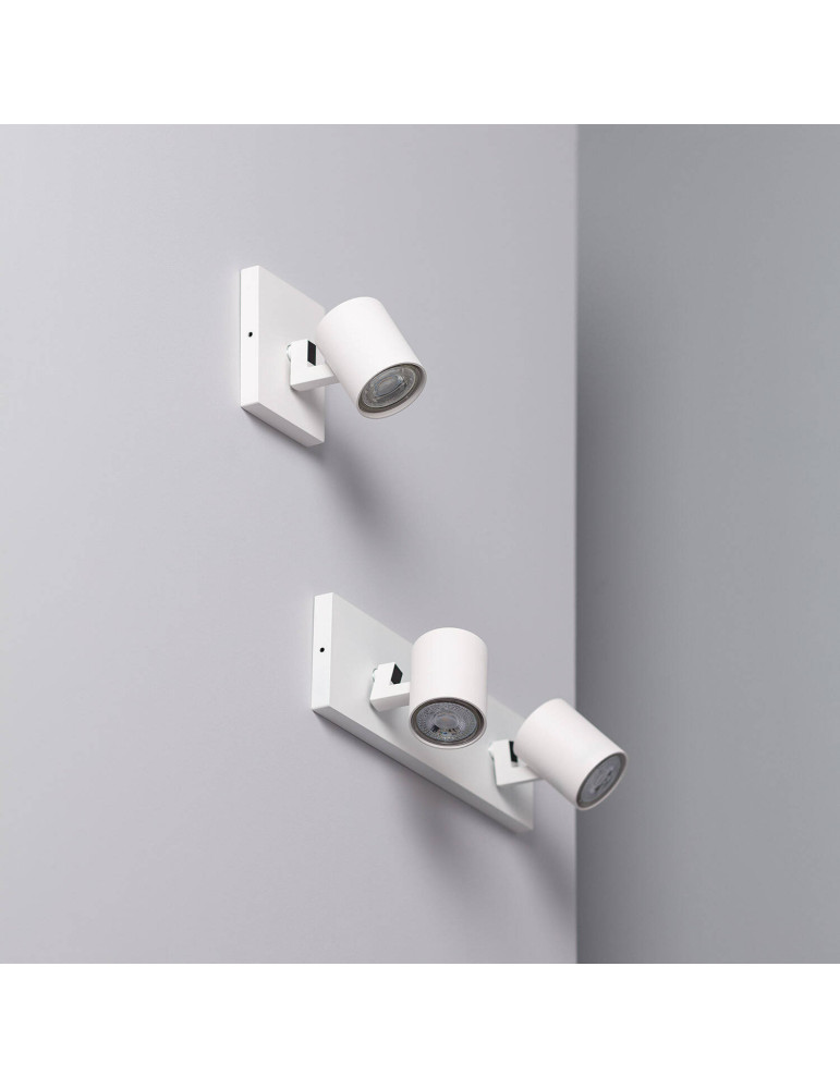 Spot à Douille en Saillie Orientable Aluminium Gylu à Ampoule GU10