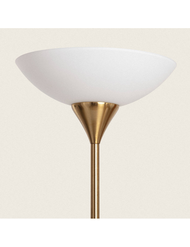 Lampadaire avec LED de Lecture Métal et Verre Ussel