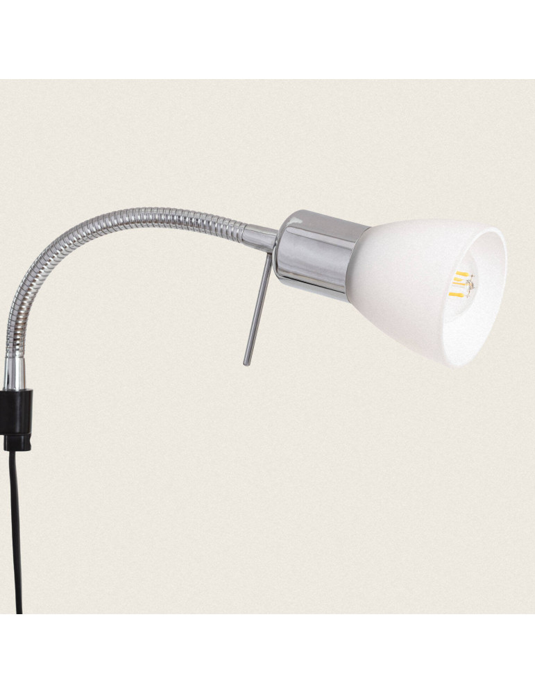 Lampadaire avec LED de Lecture Métal et Verre Ussel