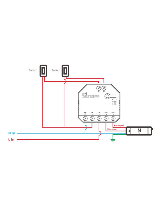 Interrupteur WiFi Compteur d'Énergie Compatible avec Interrupteur Conventionnel SONOFF Dual R3 Lite 15A