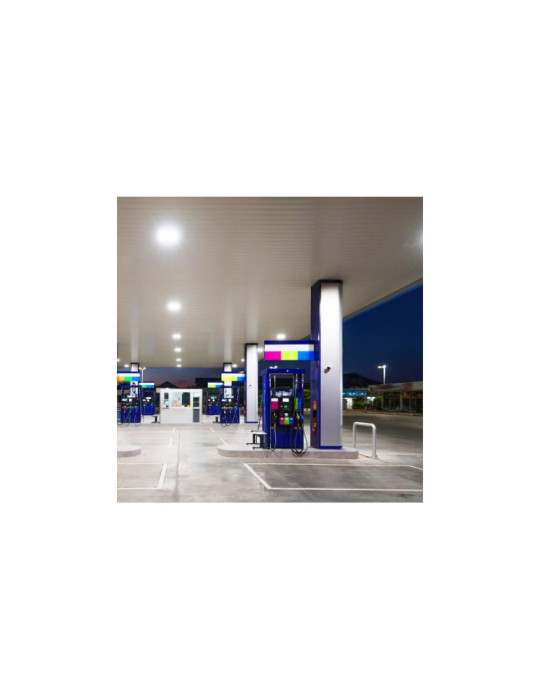 Spot LED Canopy Spécial Station-Service 75W LUMILEDS 150lm/W Driver Philips Xitanium Dimmable 1-10V