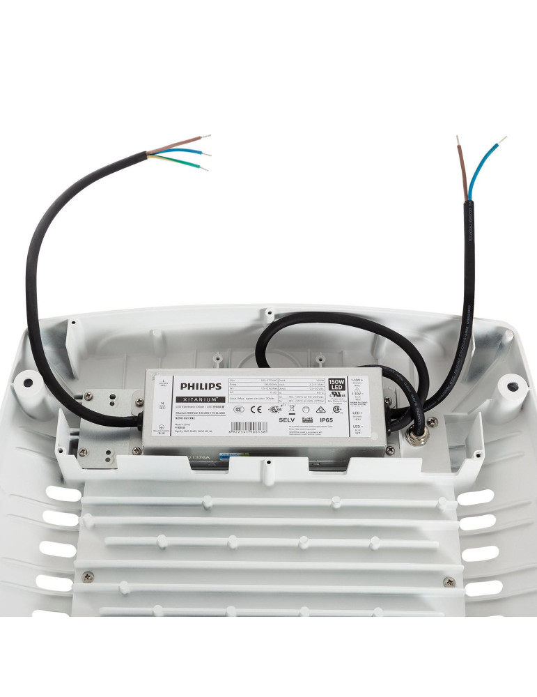 Spot LED Canopy Spécial Station-Service 75W LUMILEDS 150lm/W Driver Philips Xitanium Dimmable 1-10V