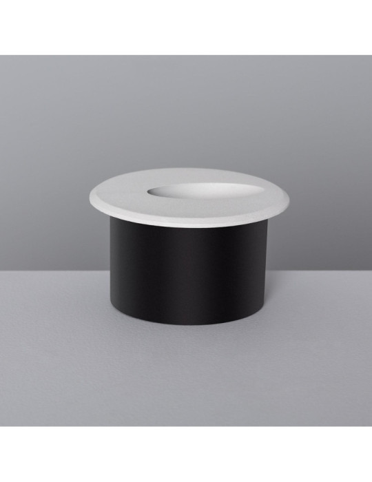 Balise LED Extérieure 3W Encastrable au Mur Ronde Bombée Wabi Blanche