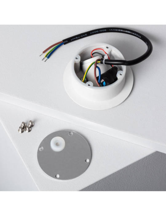 Balise LED Extérieure 3W Encastrable au Mur Ronde Bombée Wabi Blanche