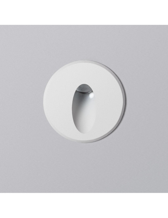 Balise LED Extérieure 3W Encastrable au Mur Ronde Bombée Wabi Blanche