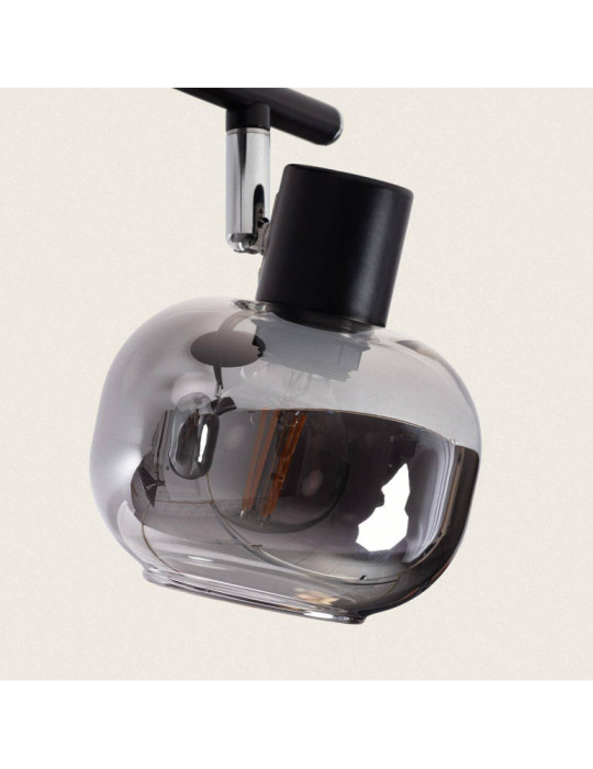 Plafonnier Orientable Métal et Verre 2 Spots Romsy