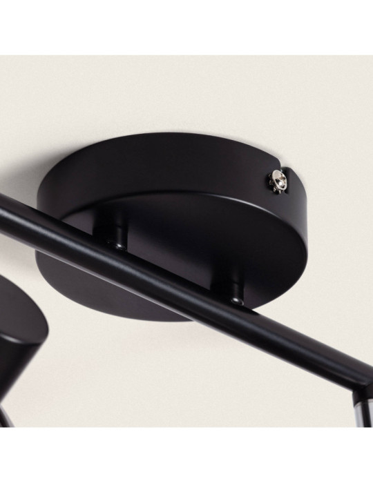 Plafonnier Orientable Métal et Verre 2 Spots Romsy