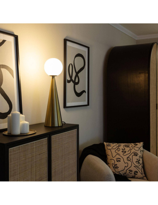 Lampe à Poser Métal et Verre Hipias