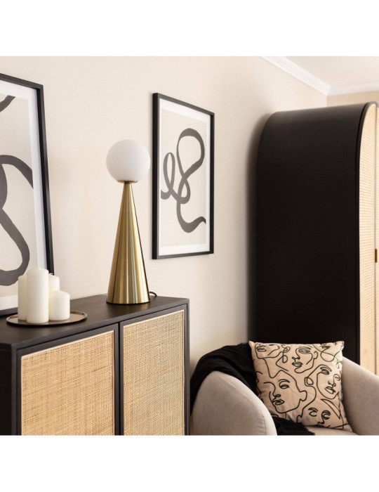 Lampe à Poser Métal et Verre Hipias