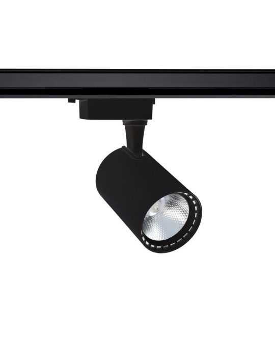 Spot LED sur Rail Monophasé 30W Bron Noir Spot LED sur Rail Monophasé 30W Bron Noir
