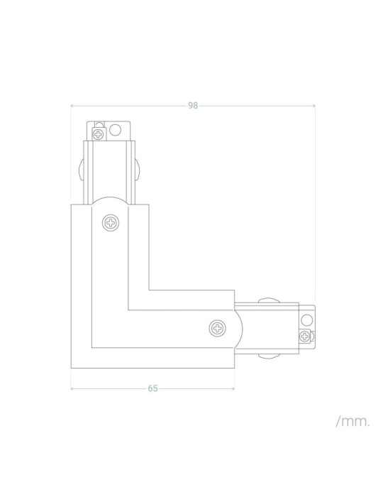 Connection Right Side Type L pour Rail Triphasé