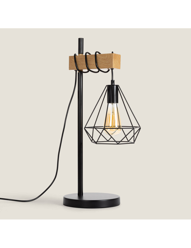 Lampe à Poser Bois et Métal Sardo