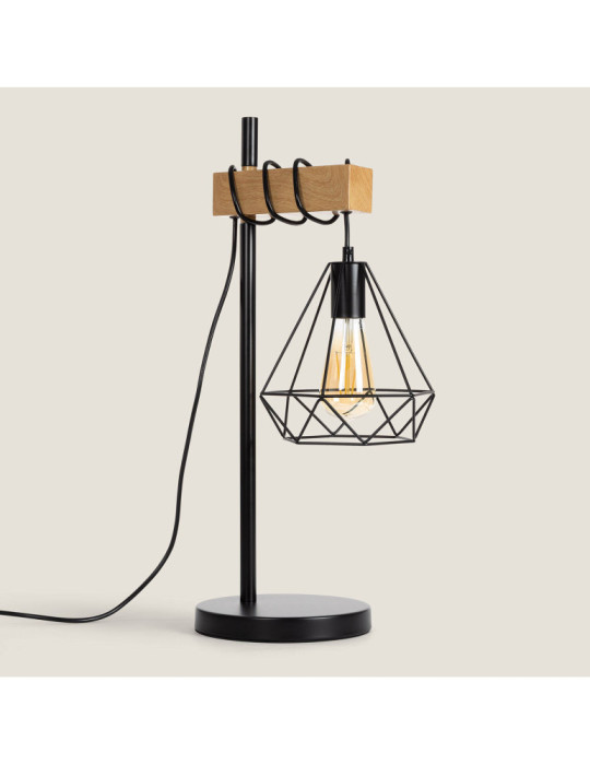 Lampe à Poser Bois et Métal Sardo