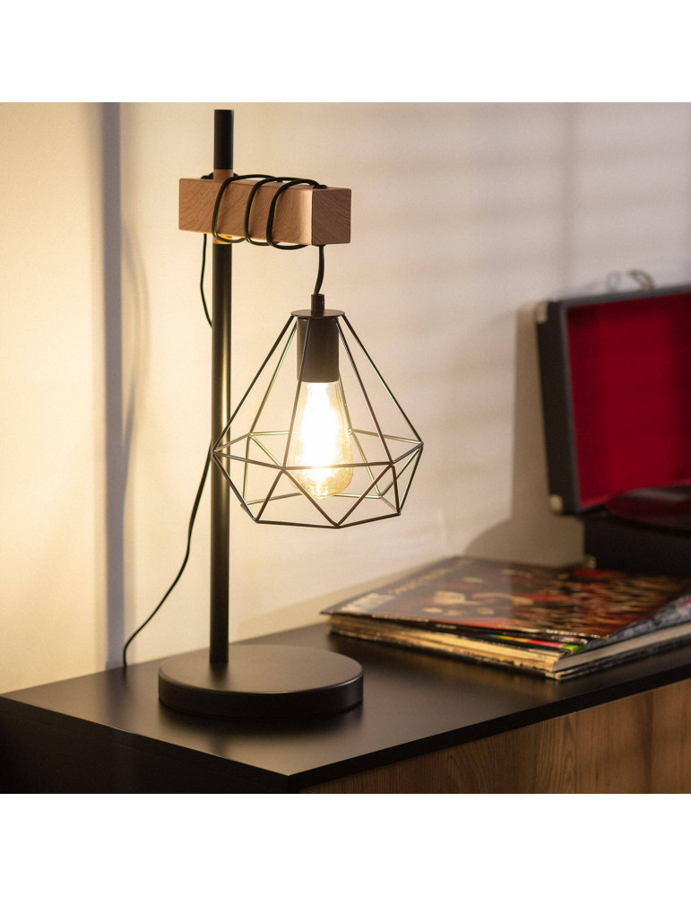 Lampe à Poser Bois et Métal Sardo