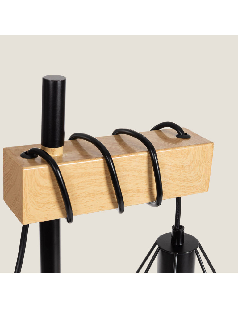 Lampe à Poser Bois et Métal Sardo