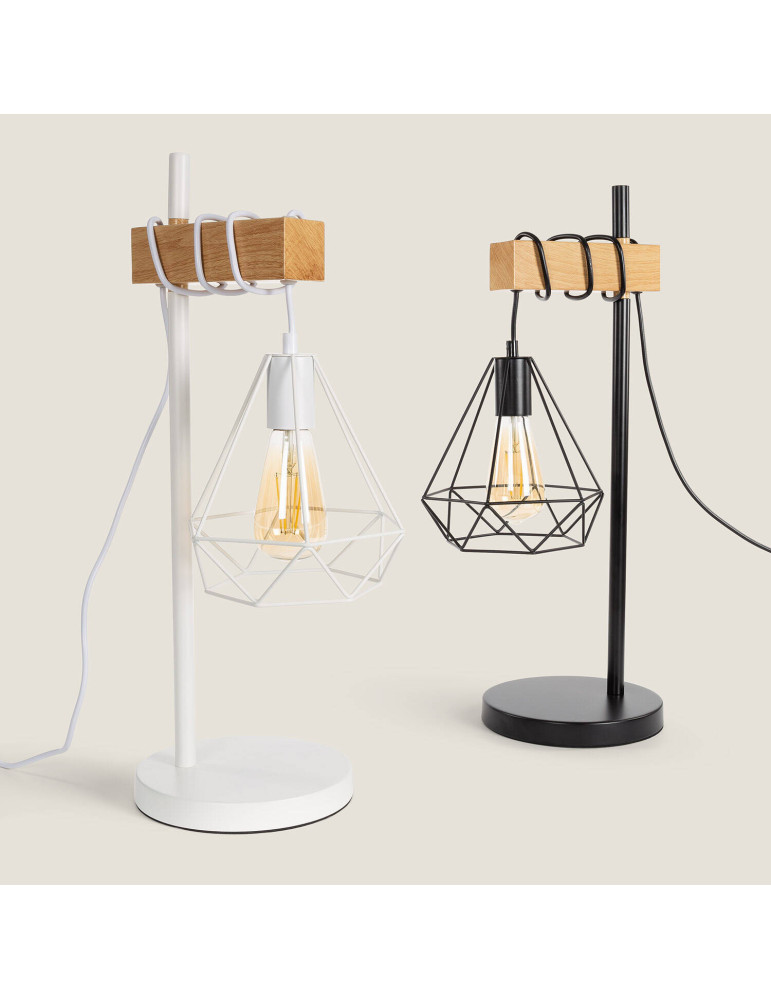 Lampe à Poser Bois et Métal Sardo