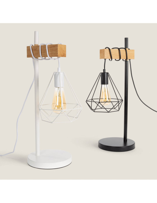 Lampe à Poser Bois et Métal Sardo