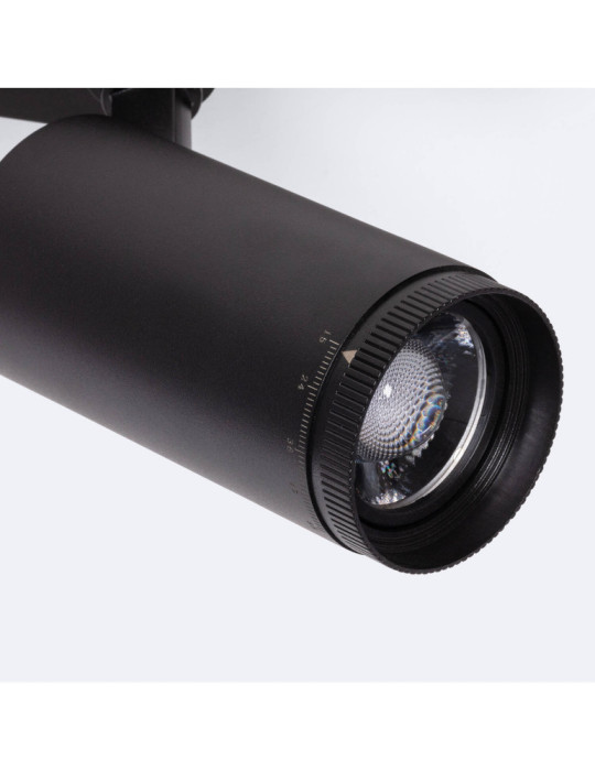 Spot LED sur Rail Monophasé 20W West CCT Multi-Angle 15-60º Noir